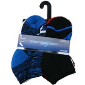 Wholesale - 10pk KIDS BLUE SPORT ESSENTIALS RANDOM KNIT HC QTR SOCKS SIZE 4-6, UPC: 193159199012